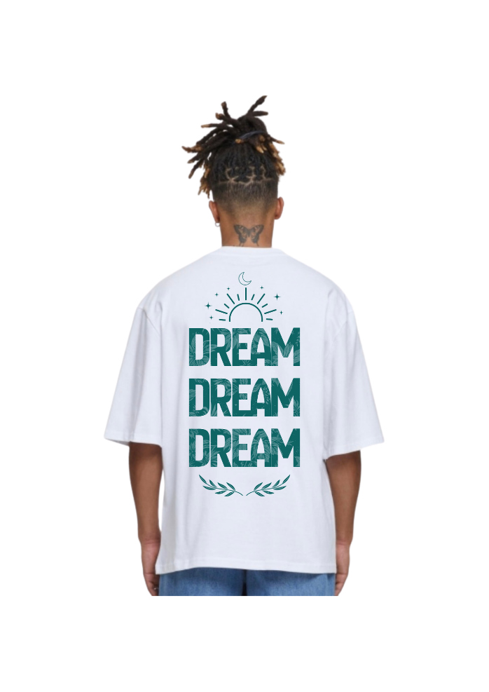 T-shirt oversize blanc DREAM (Vert, XS)