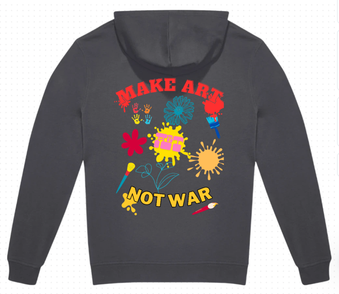 Sweat à capuche MAKE ART NOT WAR