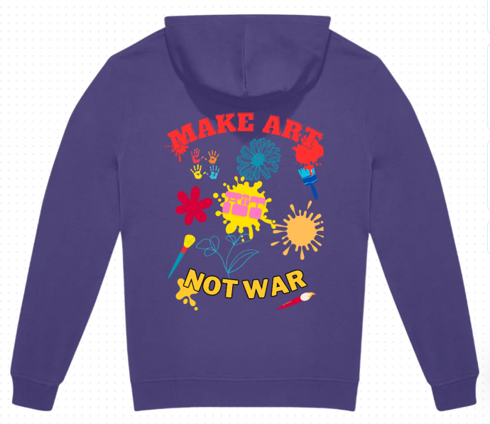 Sweat à capuche MAKE ART NOT WAR